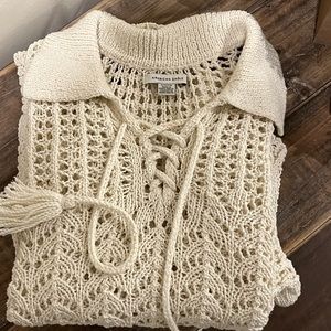 NWOT - American Eagle Crotchet Sweater - Size Small